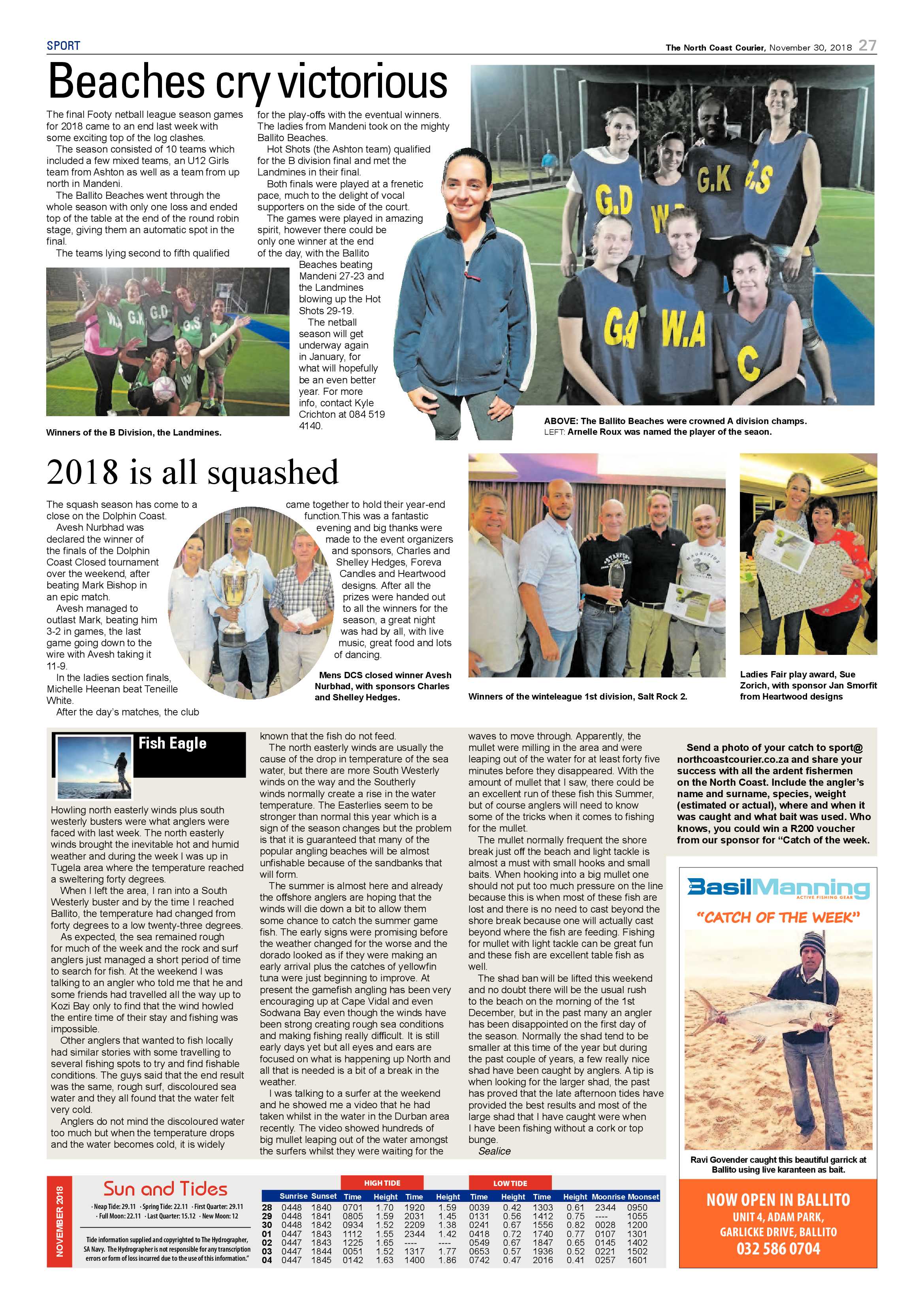 The North Coast Courier – 30 November 2018 page 27