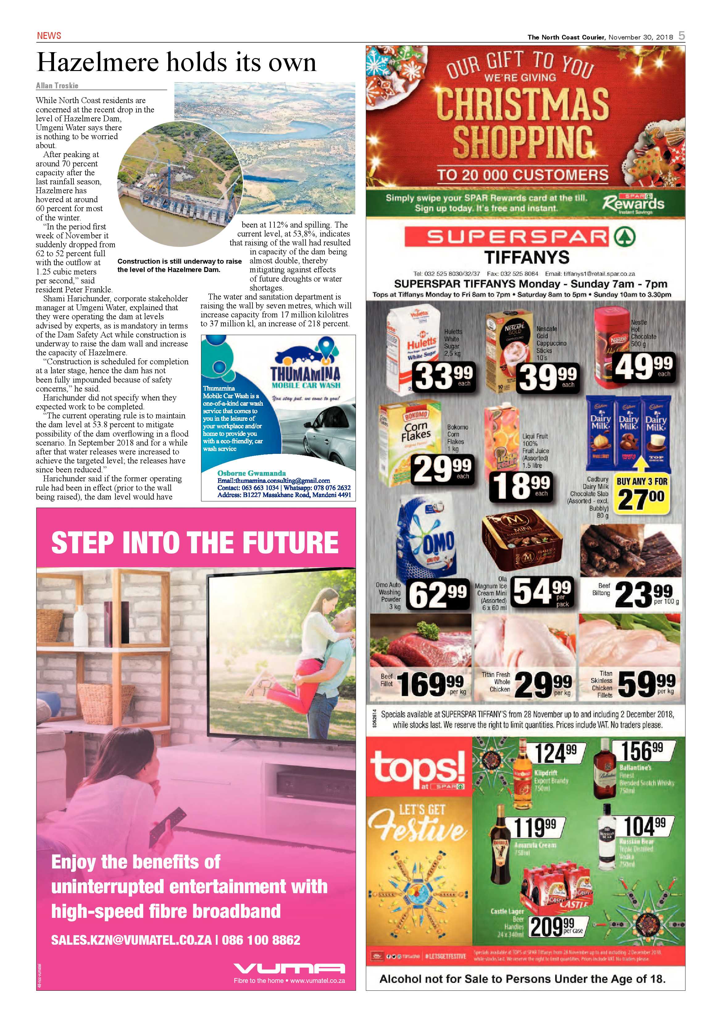 The North Coast Courier – 30 November 2018 page 5