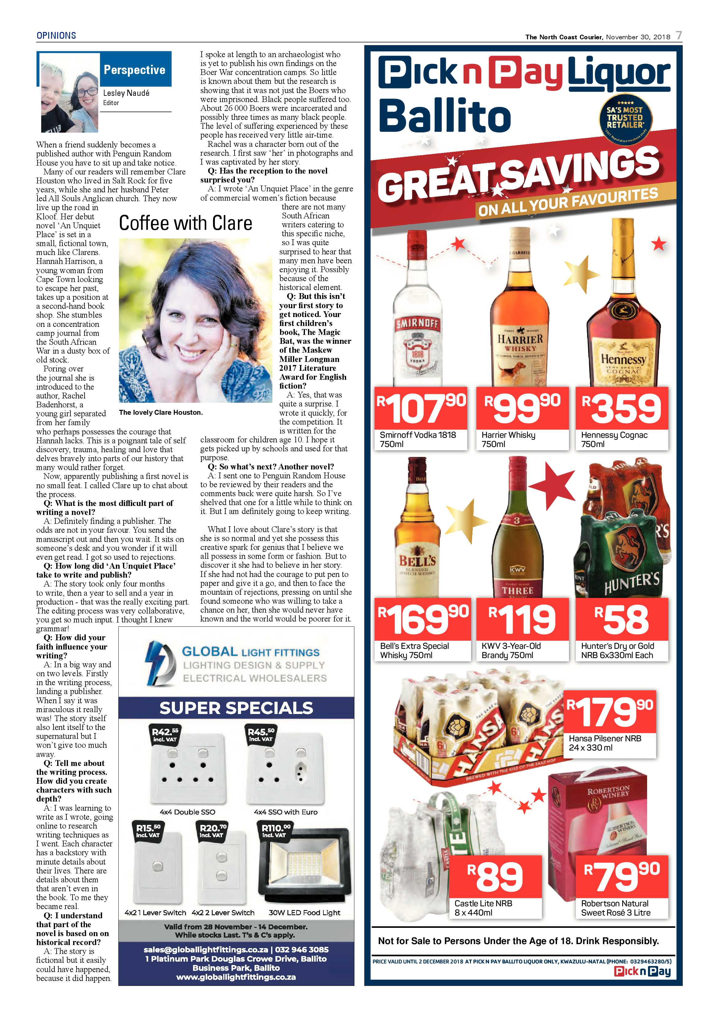 The North Coast Courier – 30 November 2018 page 7