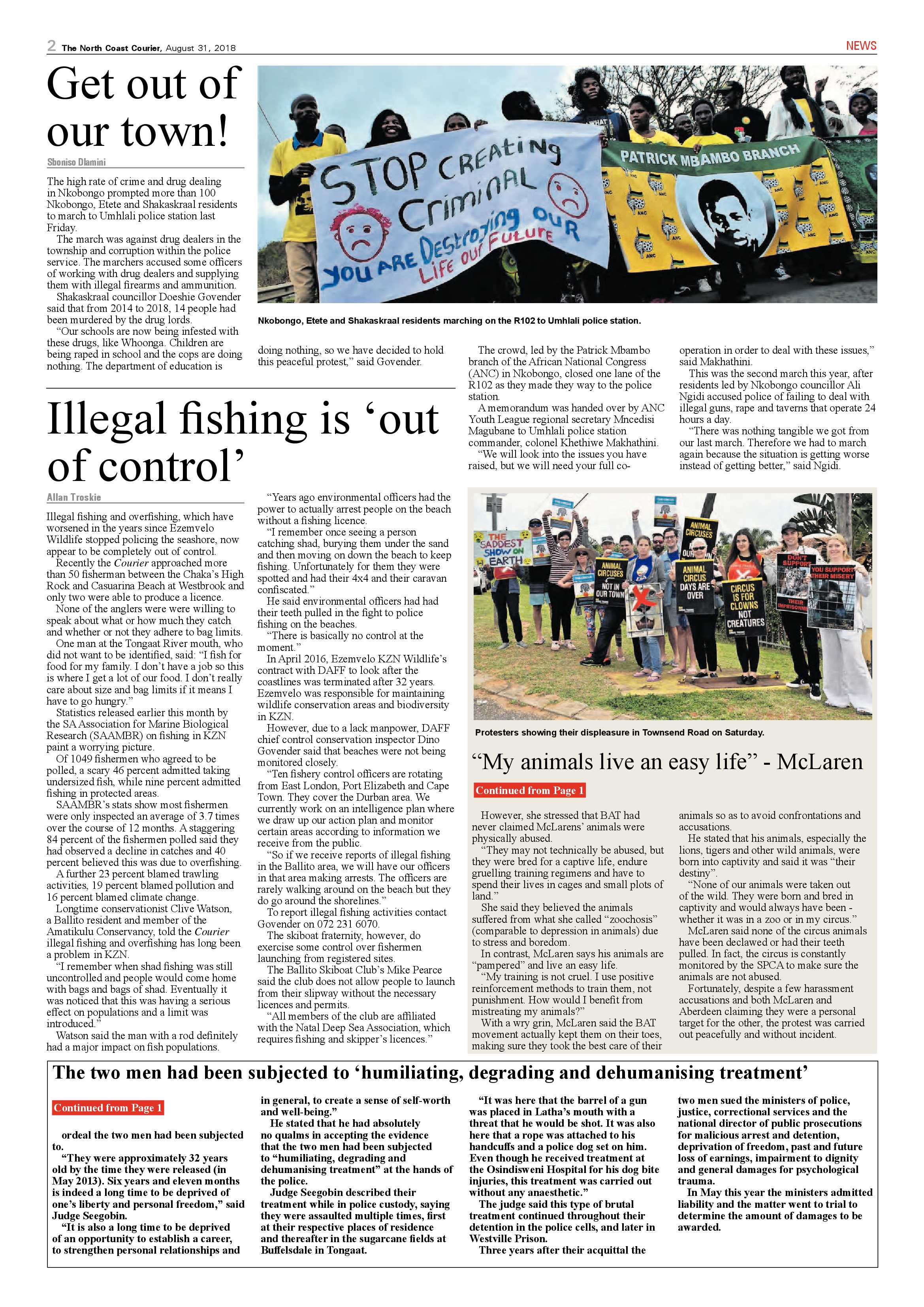 The North Coast Courier – 31 August 2018 page 2