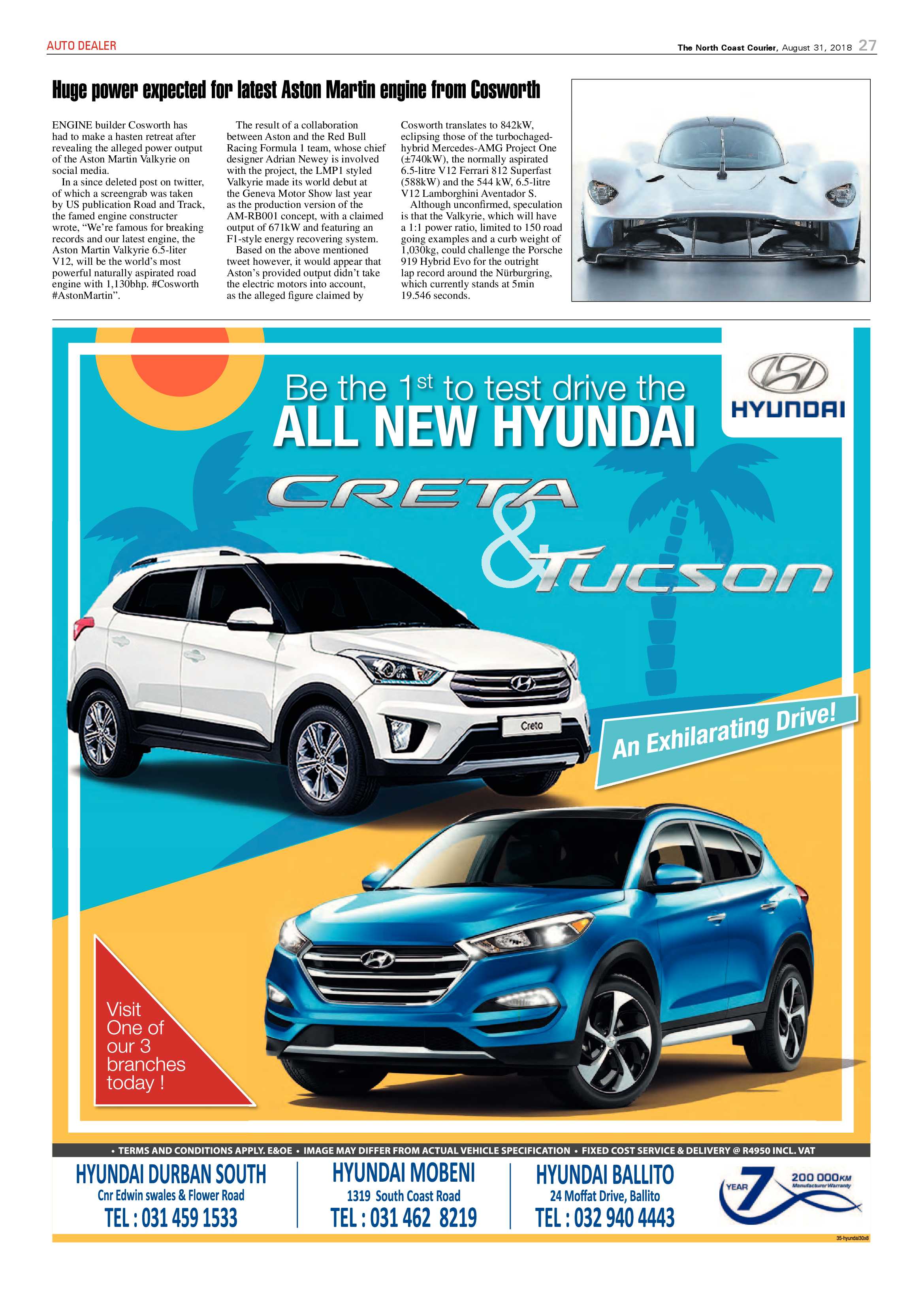 The North Coast Courier – 31 August 2018 page 27