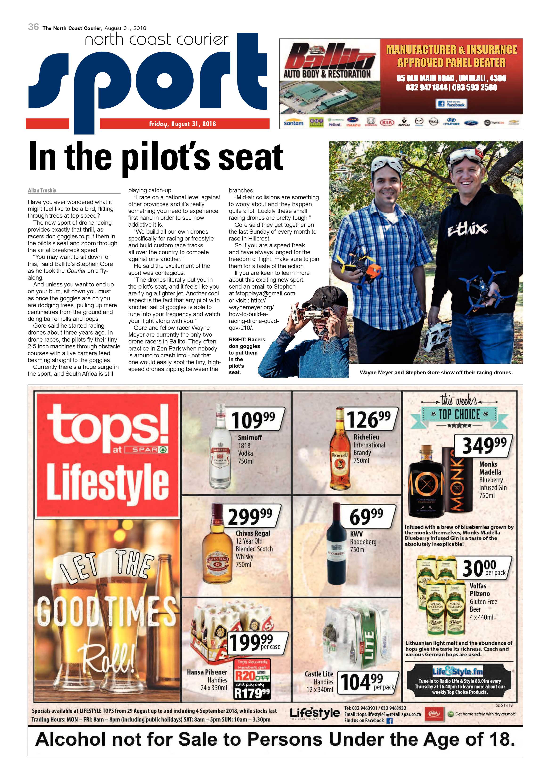 The North Coast Courier – 31 August 2018 page 36
