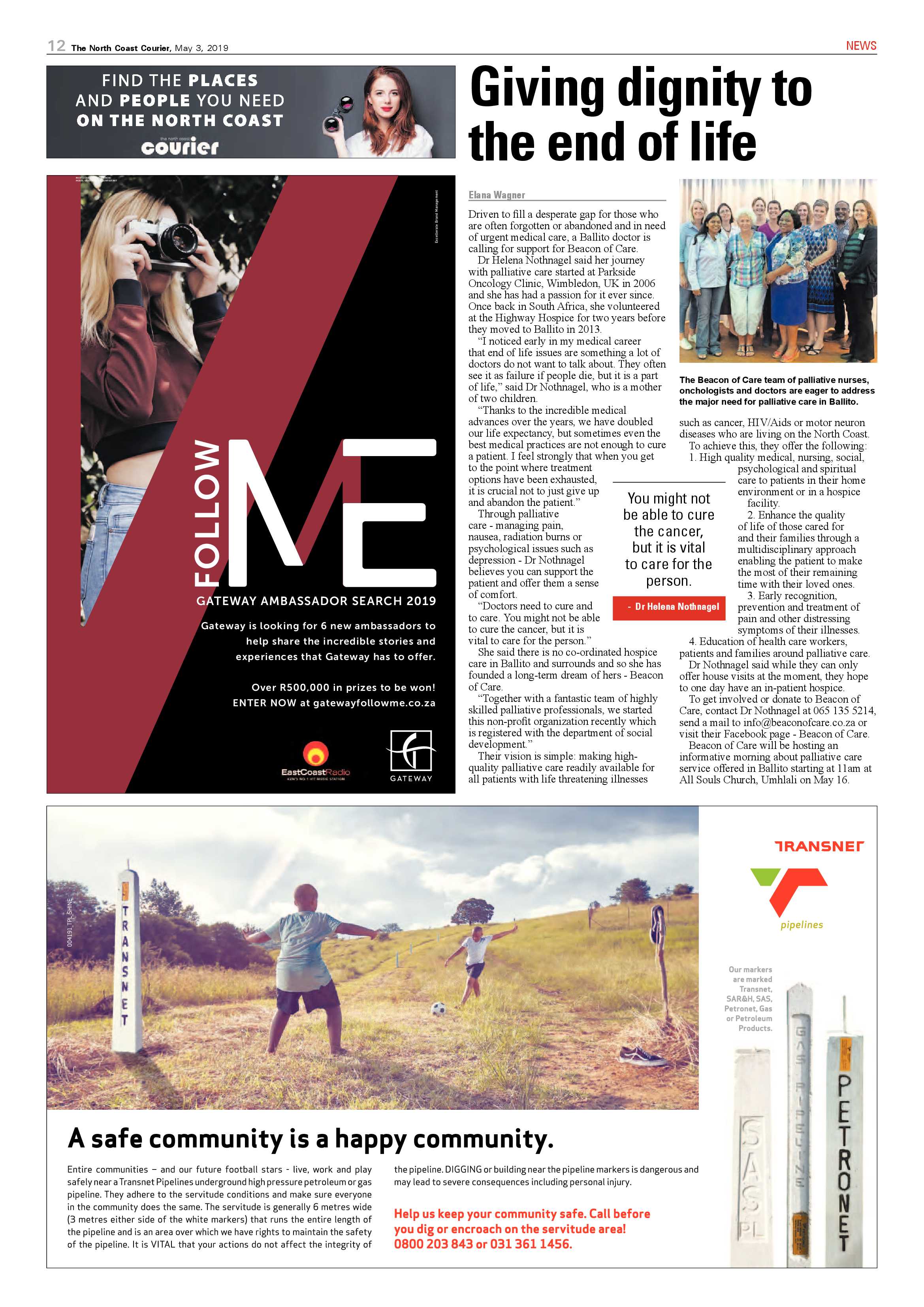 The North Coast Courier – 3 May 2019 page 12