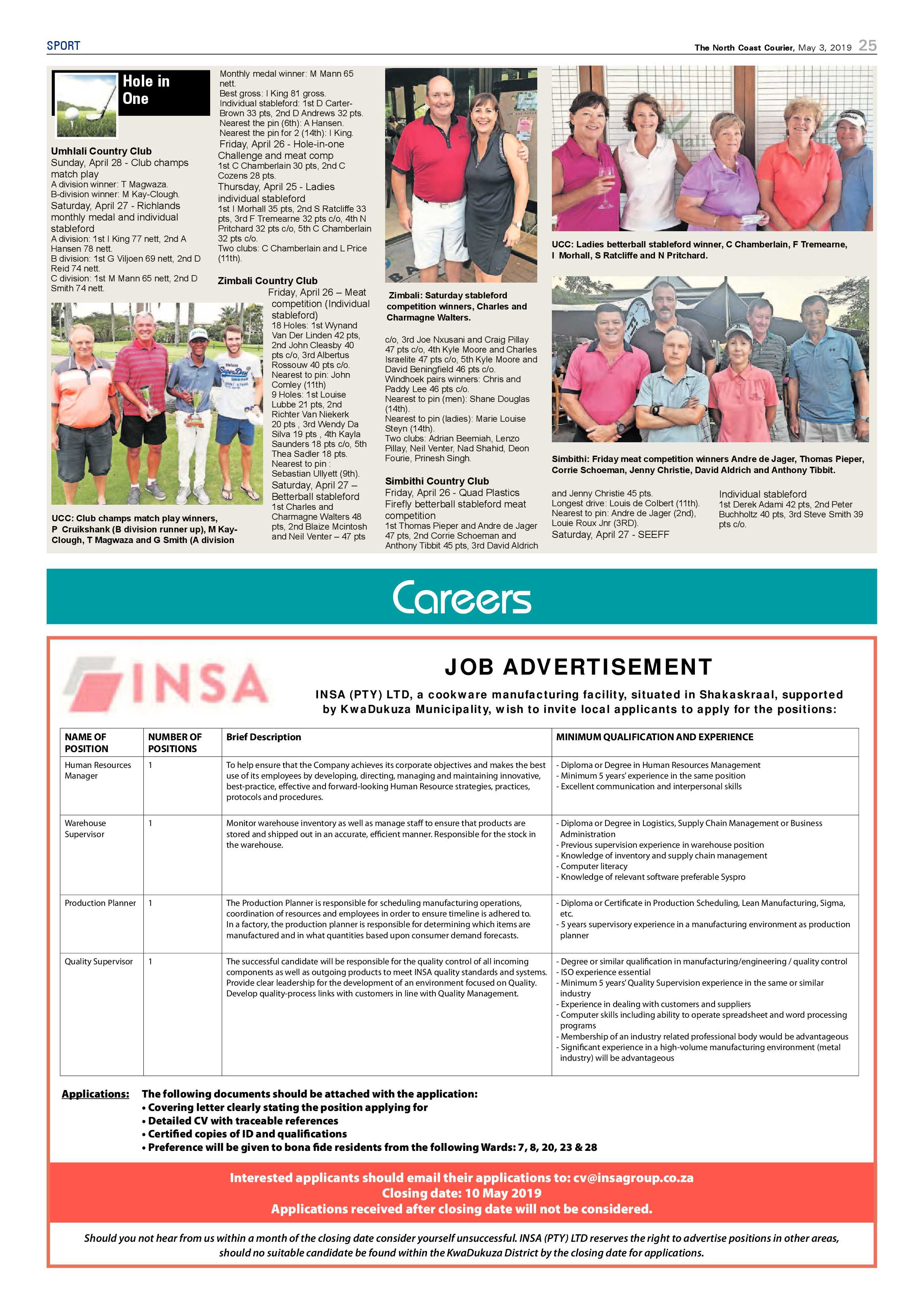 The North Coast Courier – 3 May 2019 page 25