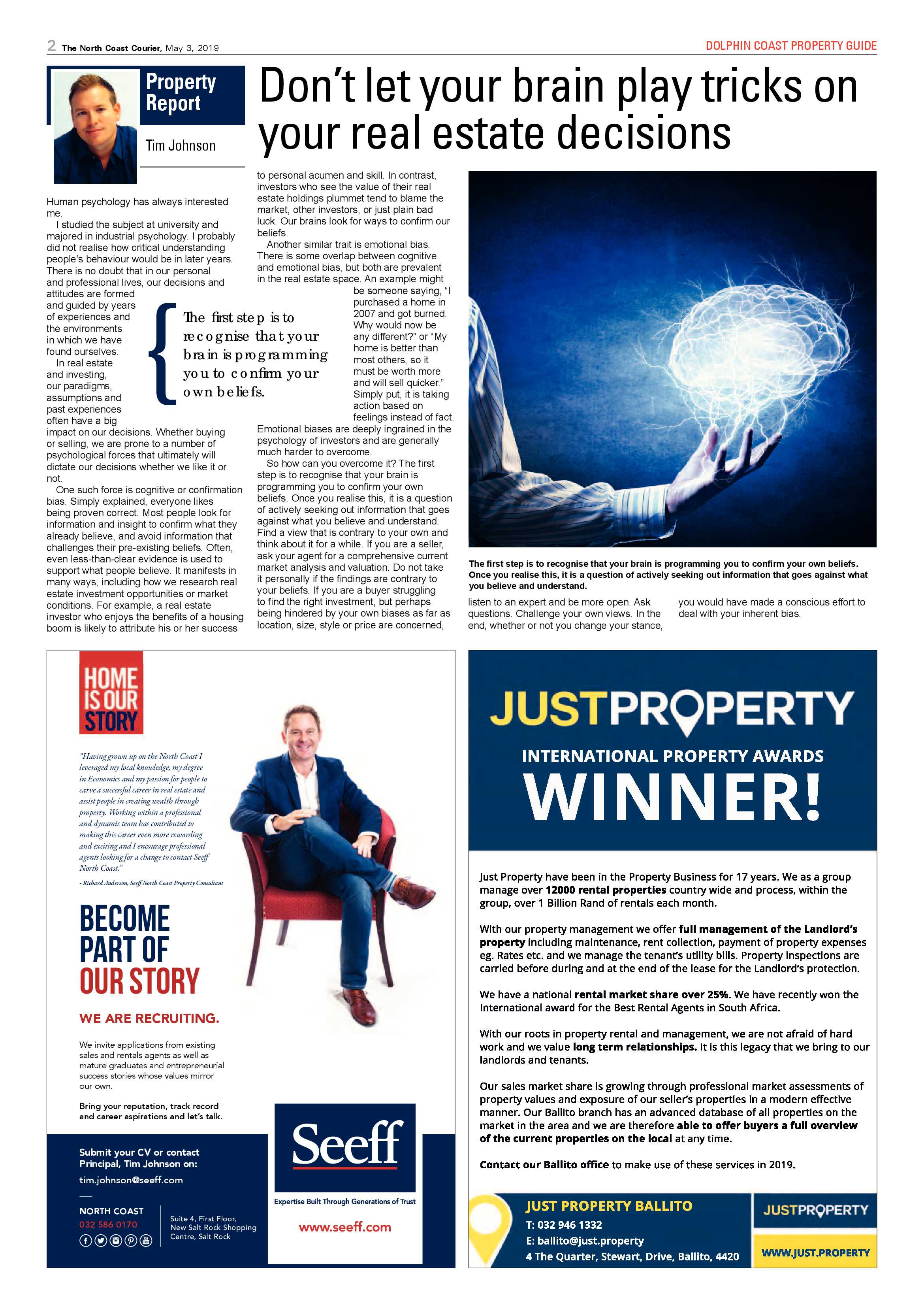 The North Coast Courier – 3 May 2019 page 30