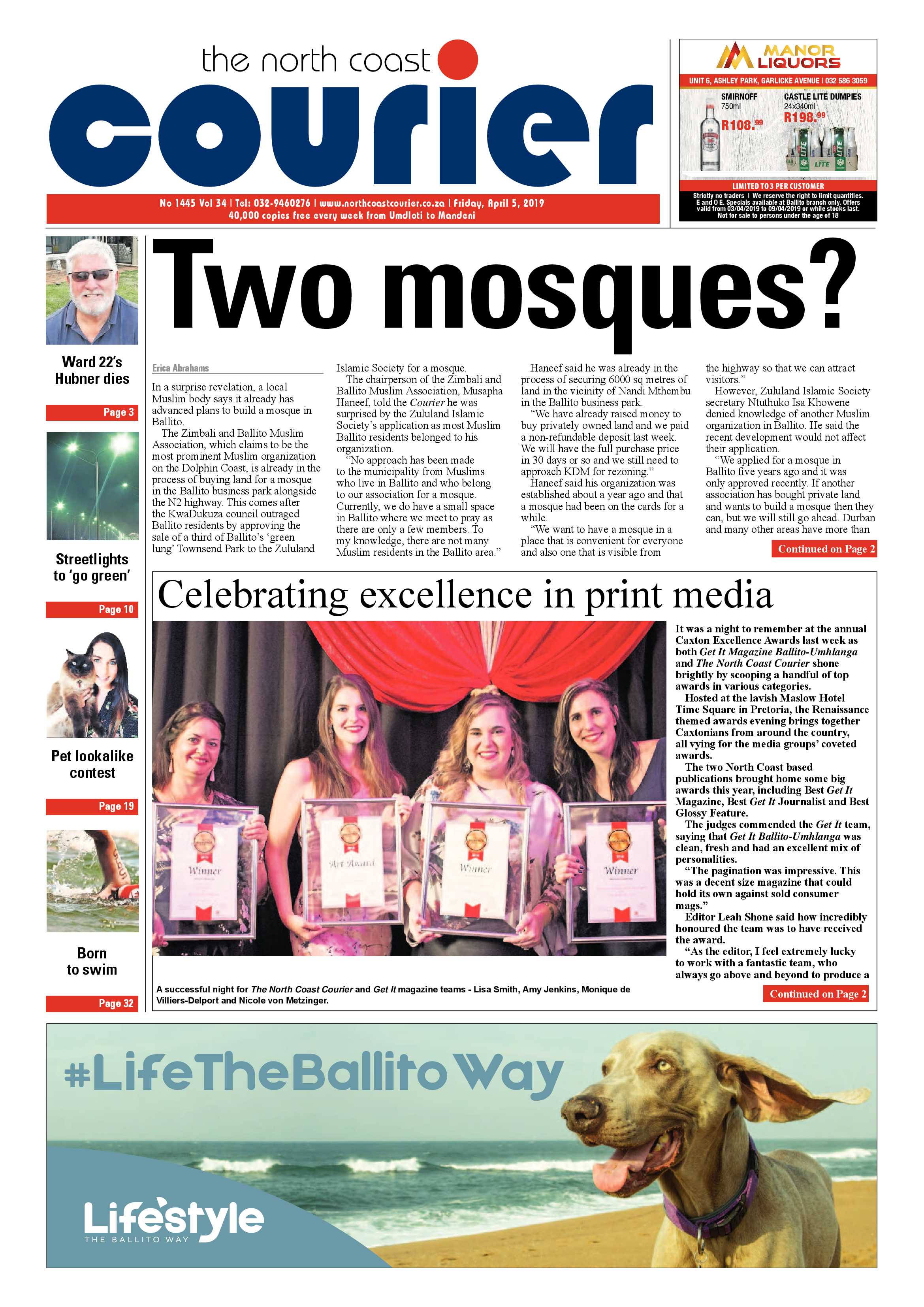 The North Coast Courier – 5 April 2019 page 1