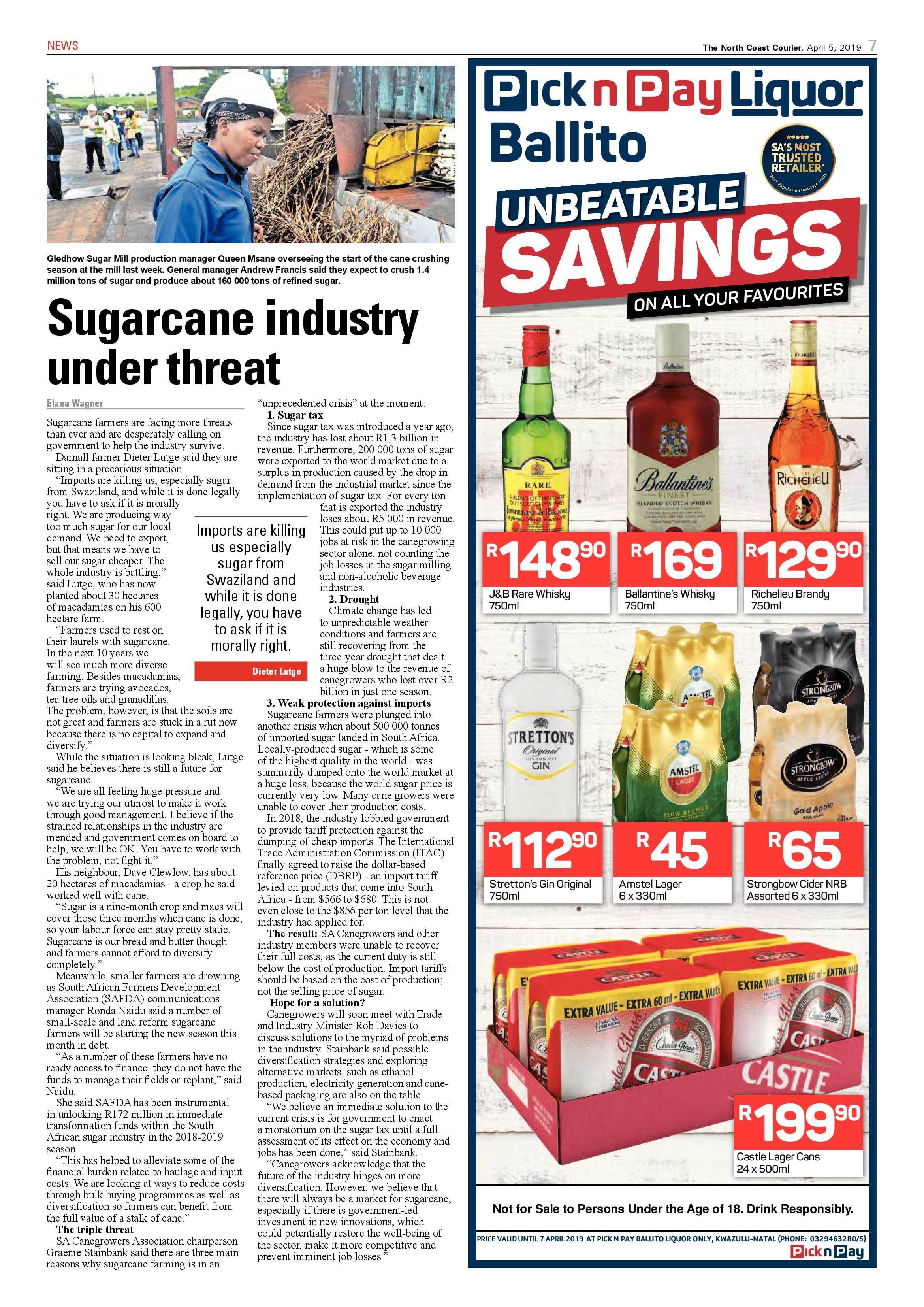 The North Coast Courier – 5 April 2019 page 7