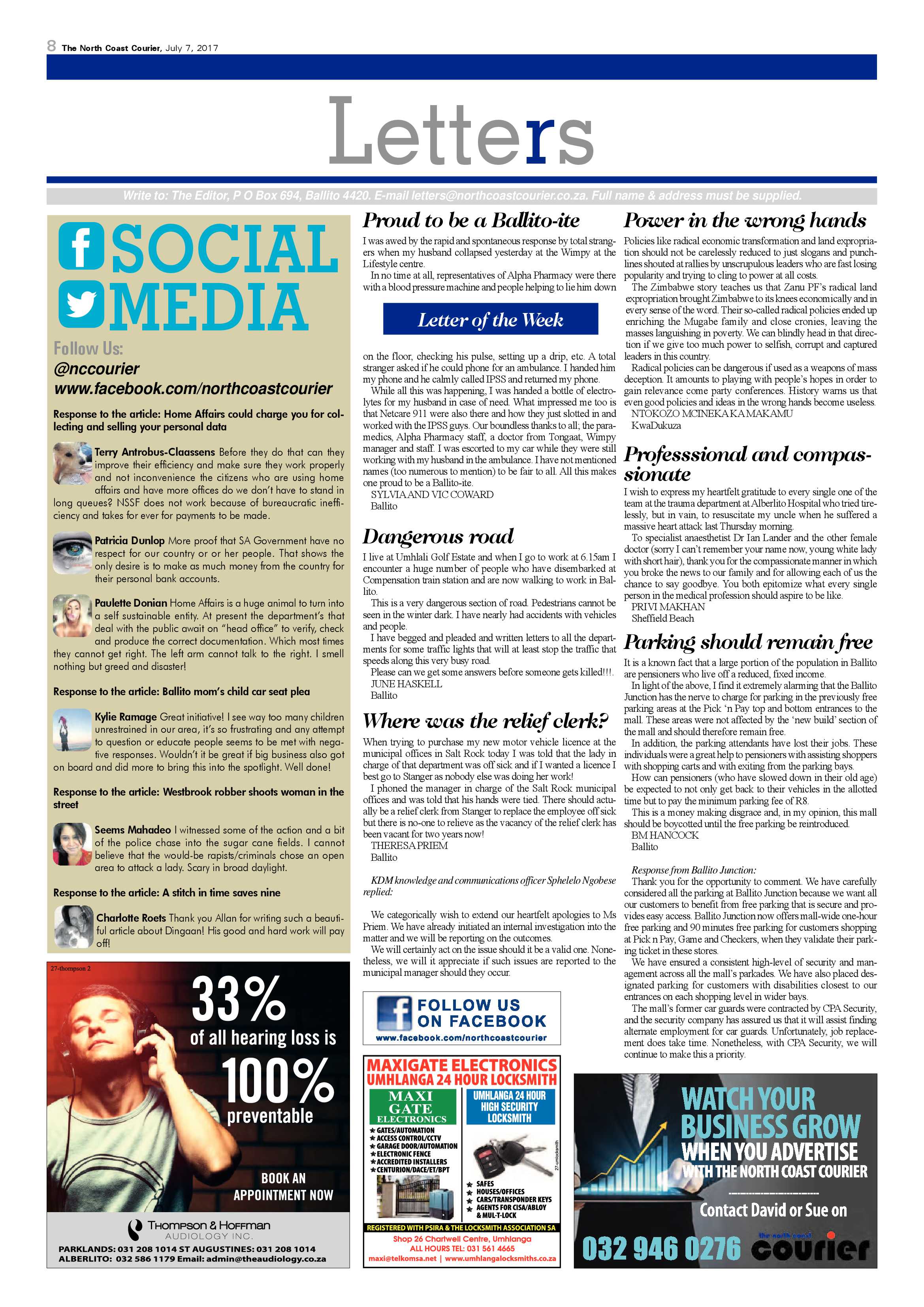 The North Coast Courier – 07 July 2017 page 8