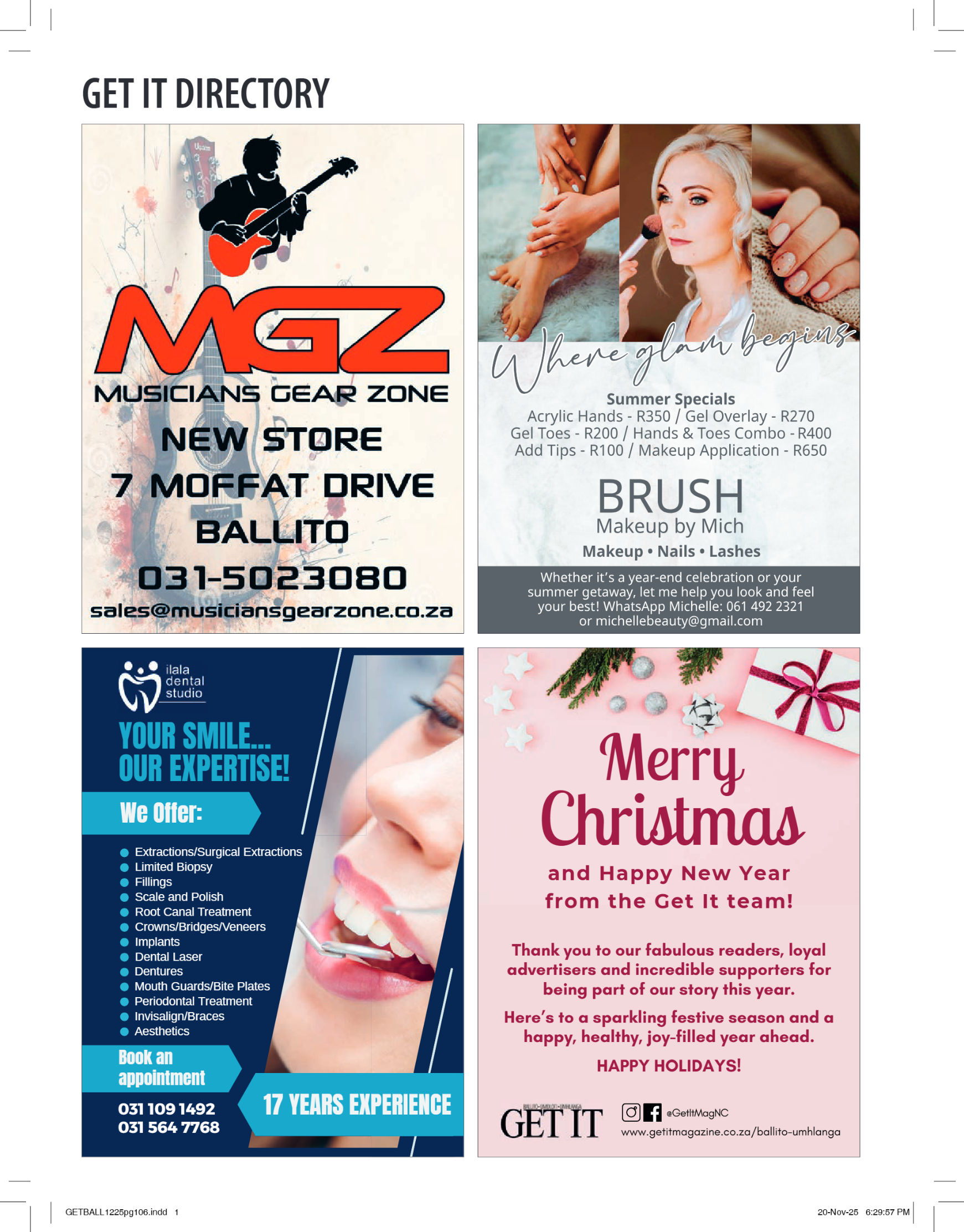 Get It Ballito Umdloti Umhlanga – December 2025 page 108