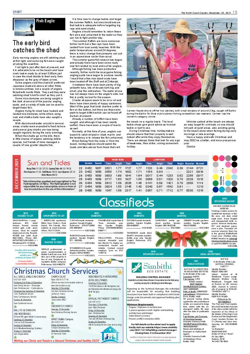North Coast Courier 24 December 2021 page 15